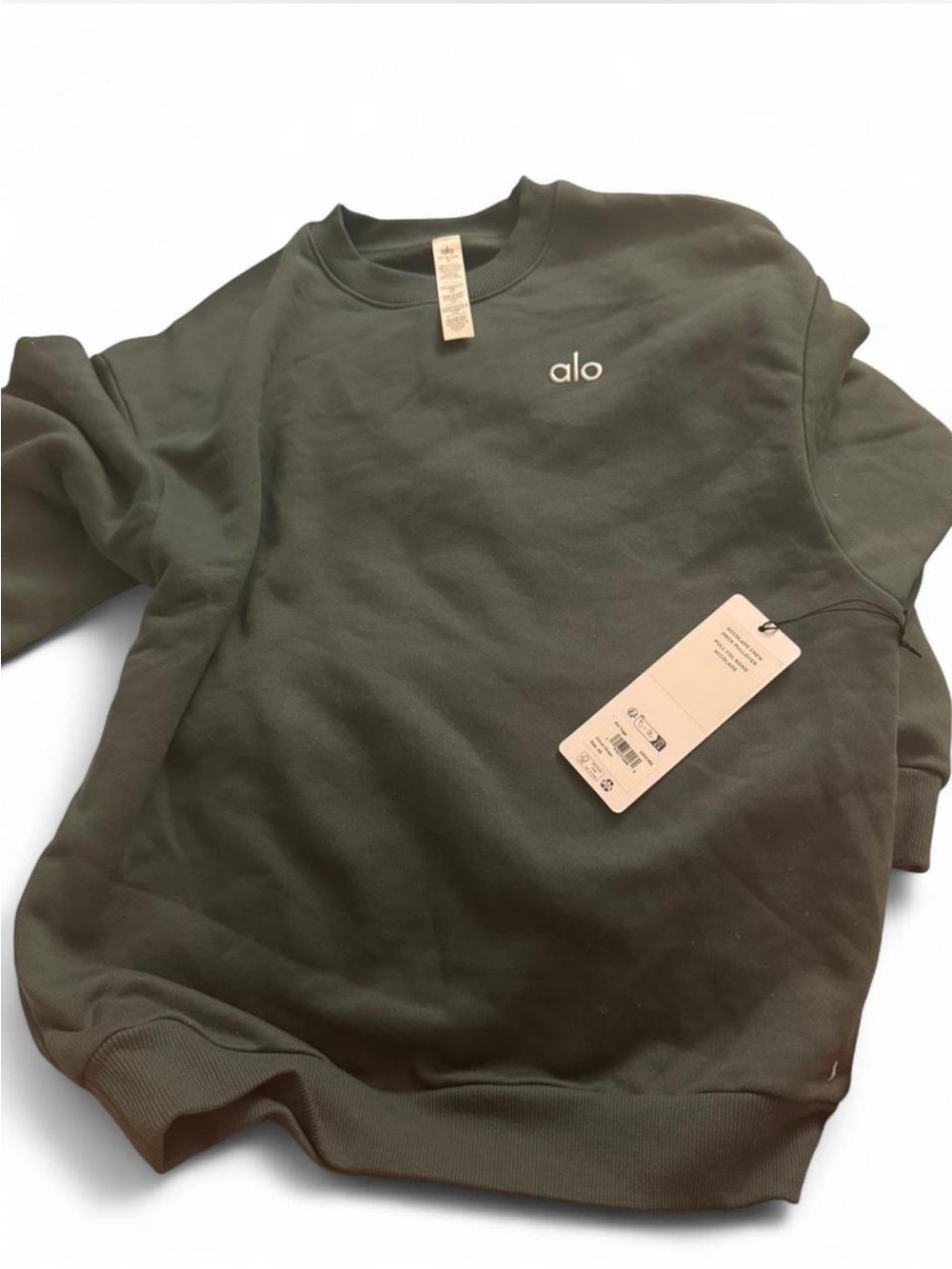 ALO Yoga Olive Green Accolade Crewneck
